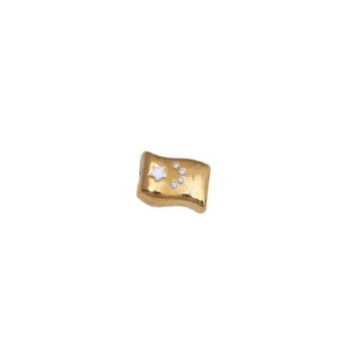 Edelstahl-Beads, 304 Edelstahl, Abzeichen, plattiert, DIY & Emaille, keine, 10PCs/Tasche, verkauft von Tasche
