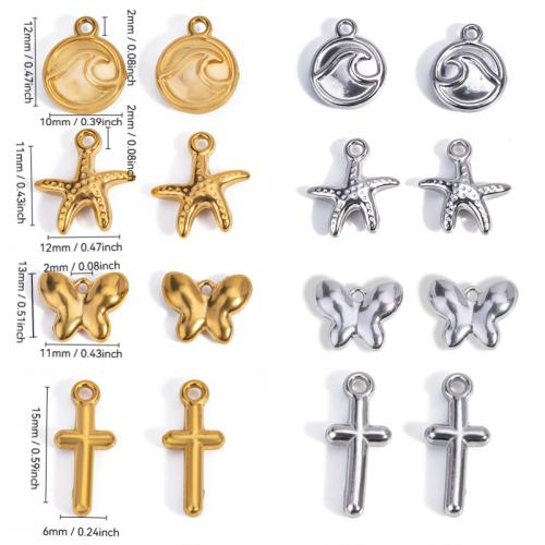 Stainless Steel Pendants 304 Stainless Steel plated DIY Sold By Bag