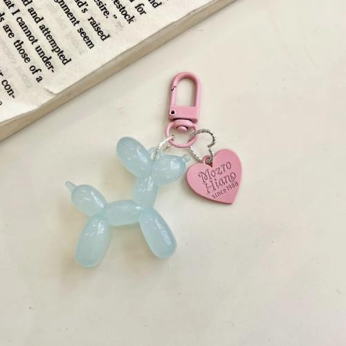 plástico fecho para chave, Cachorro, Bonito & para mulher, Mais cores pare escolha, key clasp length 50-80mm, vendido por PC