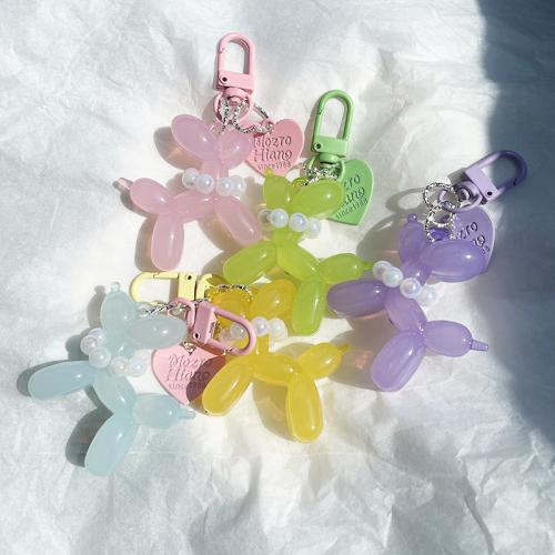 acrilico fecho para chave, with Concha de resina, Cachorro, Bonito & para mulher, Mais cores pare escolha, key clasp length 50-80mm, vendido por PC