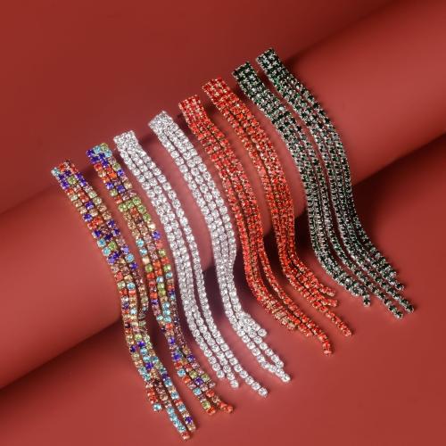 Fashion Fringe Orecchini, ottone, gioielli di moda & per la donna & con strass, nessuno, Venduto da coppia