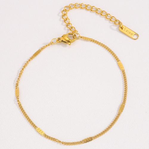 Stainless Steel Jewelry Bracelet 304 Stainless Steel plated fashion jewelry & for woman golden Sold By PC