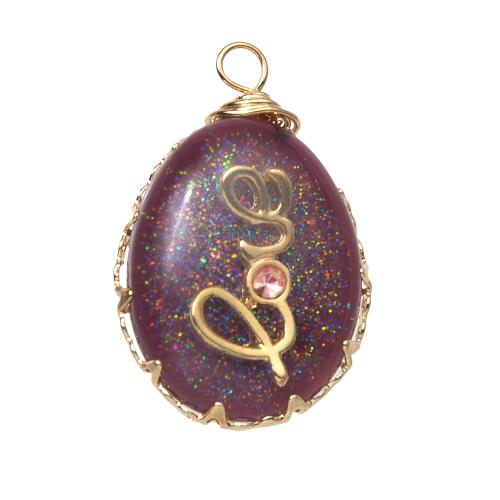 Resin Pendant with Brass plated DIY & with rhinestone mixed colors Sold By PC