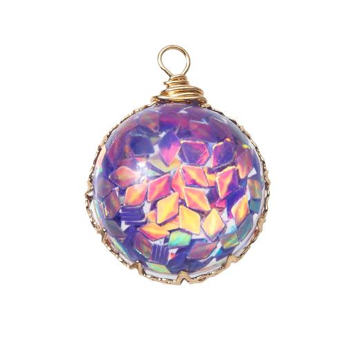 Resin Pendant with Brass plated DIY Sold By PC