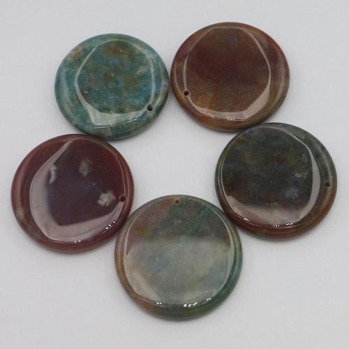 Gemstone Pendant Round DIY mixed colors Sold By PC