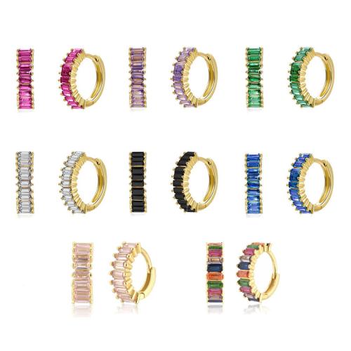 Mesing Huggie Hoop naušnica, za žene & s Rhinestone, više boja za izbor, 9mm, Prodano By par