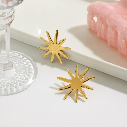 Roestvrij staal Stud Earrings, 304 roestvrij staal, gold plated, mode sieraden, gouden, Verkocht door PC