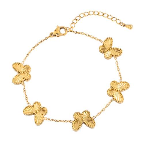 Stainless Steel Jewelry Bracelet 304 Stainless Steel 18K gold plated fashion jewelry & for woman golden Sold By PC