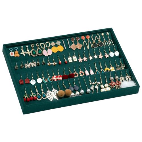 Baumwollsamt Schmuck Display Box, verschiedene Stile für Wahl, grün, 350x240x30mm, verkauft von PC