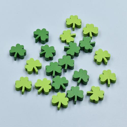 Drewno Koralik, Three Leaf Clover, DIY, dostępnych więcej kolorów, sprzedane przez PC