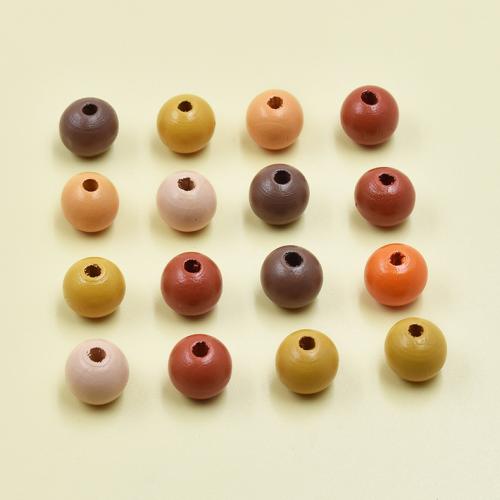Perles en bois, vernis au four, DIY, plus de couleurs à choisir, Vendu par PC