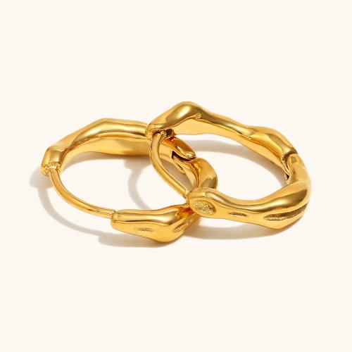 Stainless Steel Lever Back Earring 304 Stainless Steel 18K gold plated fashion jewelry & for woman Sold By Pair