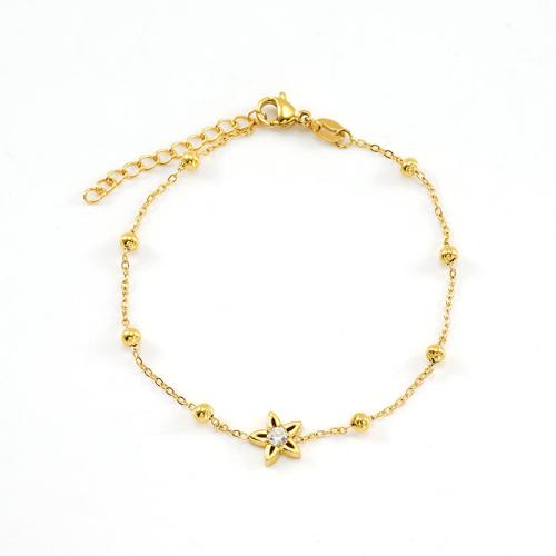 Jewelry Cruach dhosmálta Bracelet, 304 Cruach dhosmálta, 18K ór plátáilte, stíleanna éagsúla do rogha & micrea réiteach zirconia ciúbach & do bhean, Díolta De réir PC