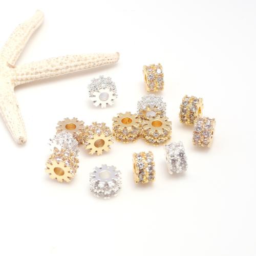 Perles cubes en laiton zircon Micro Pave, avec zircon cubique, Placage, DIY, plus de couleurs à choisir, 10PC/sac, Vendu par sac