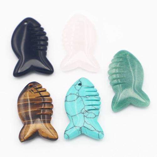 Gemstone Pendant Fish DIY Sold By PC