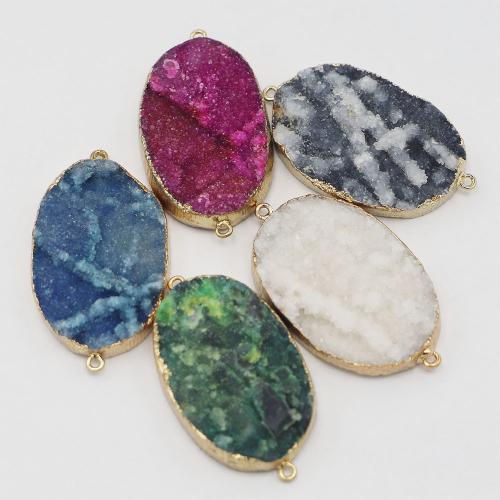 Oighear Grianchloch Agate Nascóirí, le Prás, Babhta, DIY & 1/1 lúb, dathanna níos mó le haghaidh rogha, 45x30x10mm, Díolta De réir PC