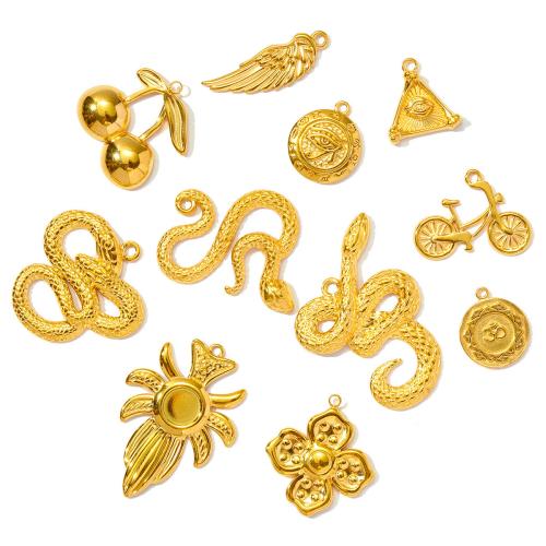 titanium Hangers, Titanium Staal, gold plated, DIY, gouden, 10pC's/Bag, Verkocht door Bag