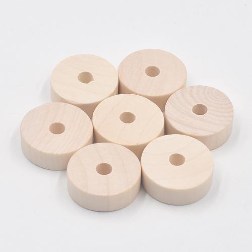 Drvo Abacusove beads, uglađen, možete DIY, bež, 30x30mm, Prodano By PC