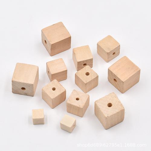 ウッド ビーズ, スクエアー, 洗練されました。, DIY, ベイジュ, 売り手 パソコン