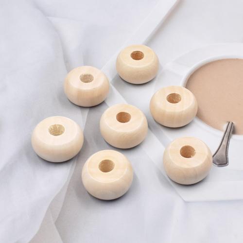 Drvo Abacusove beads, uglađen, možete DIY, bež, 30x15mm, Prodano By PC