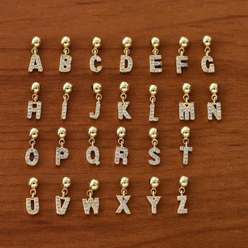Brass Pendant gold color plated DIY & micro pave cubic zirconia 10mm Sold By PC