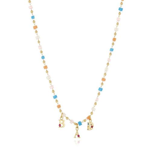 ottone collana, with cristallo, with 2inch extender chain, fatto a mano, stili diversi per la scelta & per la donna, Lunghezza Appross. 16.5 pollice, Venduto da PC