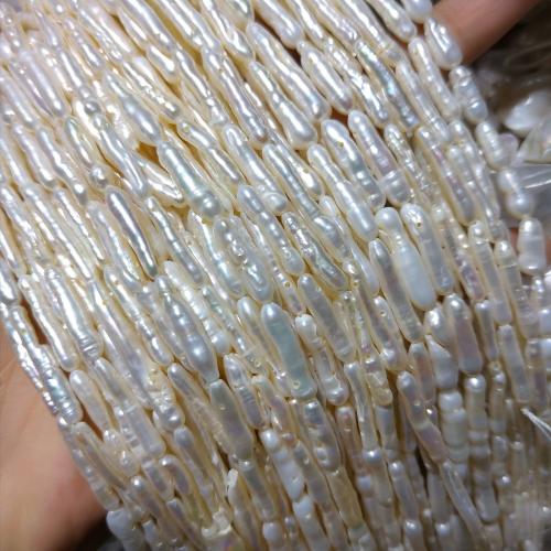 Biwa perolas cultivadas de agua doce, Pérolas de água doce, DIY, branco, 15mm, vendido por Strand
