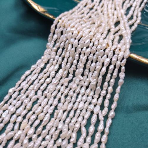 Cultured Baroque Freshwater Pearl Beads irregular DIY white Sold By Strand