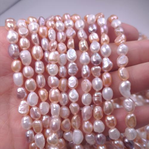 Keishi Gekweekte Zoetwaterparels, Zoetwater Parel, DIY, multi-gekleurde, 8x9mm, Verkocht door Strand