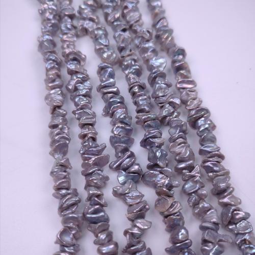 Barok ferskvandskulturperle Beads, Ferskvandsperle, du kan DIY, sølvgrå, 7x8mm, Solgt af Strand