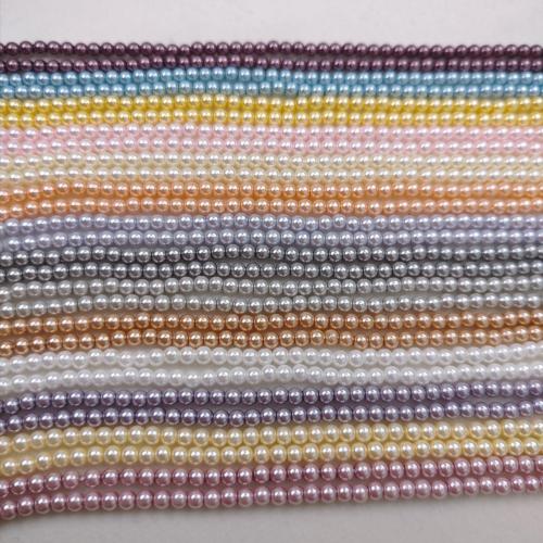 Pärlpärlor i glas, Glass Pearl, Rund, DIY, fler färger för val, 3x3mm, 140PC/Strand, Säljs av Strand