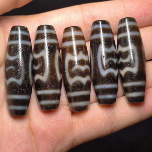 Ágata natural tibetano Dzi Beads, Ágata tibetana, DIY, 12x40mm, vendido por PC