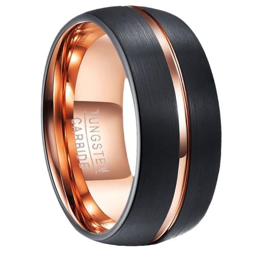 tungstain Cruach Ring Finger, plátáilte, méid éagsúla do rogha & do fear & dhá ton, wide:8mm, Díolta De réir PC