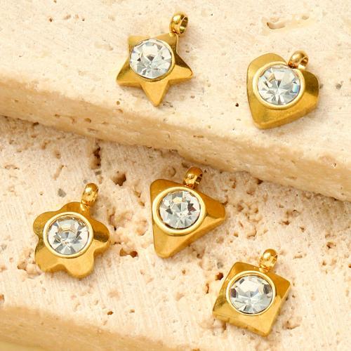 titanové přívěsky, Titanium ocel, barva pozlacený, DIY & s drahokamu, zlatý, 10PC/Bag, Prodáno By Bag