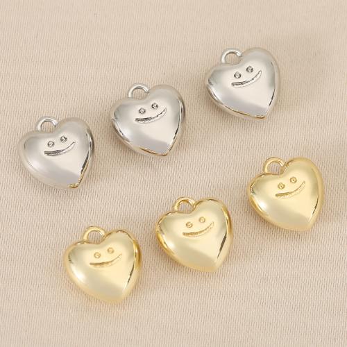Brass Heart Riipukset, Messinki, Sydän, päällystetty, tee-se-itse, enemmän värejä valinta, nikkeli, lyijy ja kadmium vapaa, 10säikeet/laukku, Myymät laukku