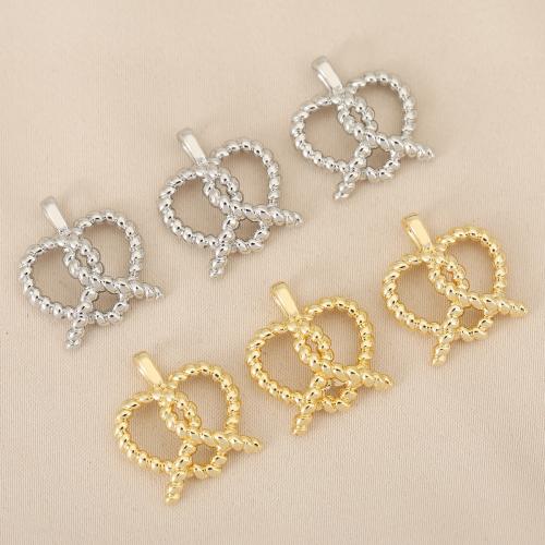 Brass Jewelry Pendants Heart plated DIY nickel lead & cadmium free Sold By Bag