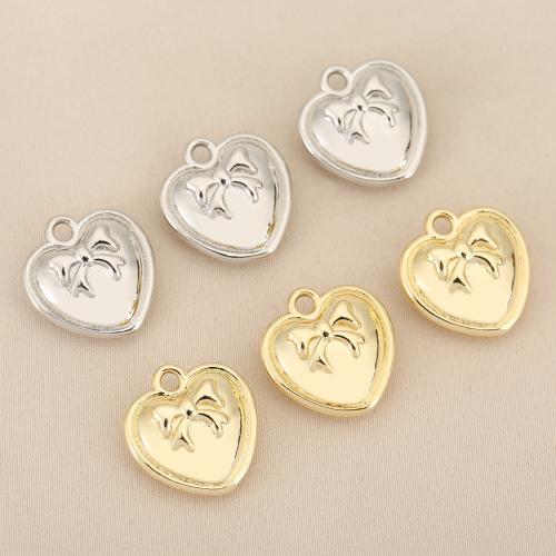 Brass Heart Riipukset, Messinki, Sydän, päällystetty, tee-se-itse, enemmän värejä valinta, nikkeli, lyijy ja kadmium vapaa, 10PC/laukku, Myymät laukku