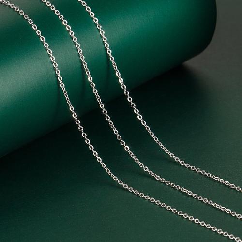 metal Cadena para collar, chapado, cadena oval & para mujer, más colores para la opción, longitud aproximado 17.7 Inch, Vendido por UD