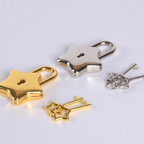 alliage de zinc étoile, Placage, unisexe, plus de couleurs à choisir, lock size 31x42mm, key length 27mm, Vendu par PC
