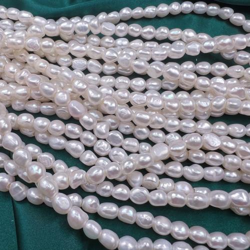 Cultured Baroque Freshwater Pearl Beads irregular DIY white Sold By Strand