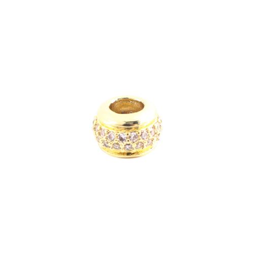 Mässing Bead, DIY & micro bana cubic zirconia, gyllene, 5x7x7mm, Säljs av PC