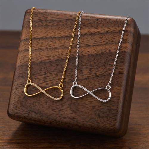 Titanová ocel náhrdelník, Titanium ocel, s Cubic Zirconia, módní šperky & pro ženy, více barev na výběr, Prodáno By PC