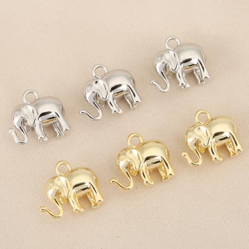 Messing hangers, Olifant, plated, DIY, meer kleuren voor de keuze, nikkel, lood en cadmium vrij, 10pC's/Bag, Verkocht door Bag