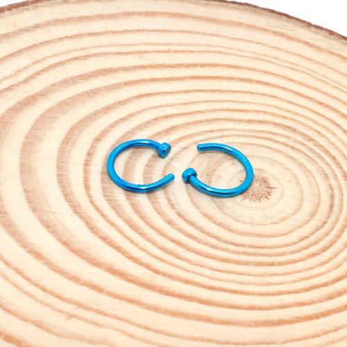 304 roestvrij staal Neus Piercing Jewelry, plated, uniseks & verschillende grootte voor keus, meer kleuren voor de keuze, Verkocht door PC