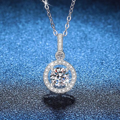 925 Sterling Silver Náhrdelník, s 2inch extender řetězce, platina á, různé materiály pro výběr & pro ženy, Délka Cca 15.7 inch, Prodáno By PC
