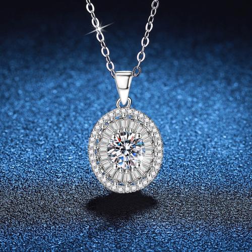 925 Sterling Silver Náhrdelník, s 2inch extender řetězce, Oválný, platina á, různé materiály pro výběr & pro ženy, Délka Cca 15.7 inch, Prodáno By PC