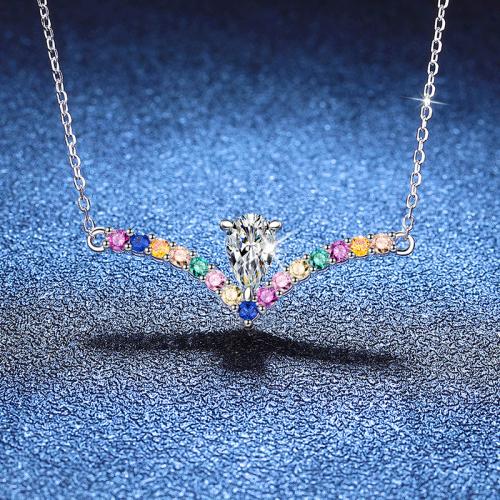 925 Sterling Silver Necklace platinum plated cross chain & for woman Sold By PC
