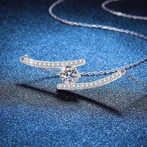 Argent sterling 925 collier, avec 2inch chaînes de rallonge, Plaqué de platine, différents matériaux pour le choix & pour femme, Longueur Environ 15.7 pouce, Vendu par PC