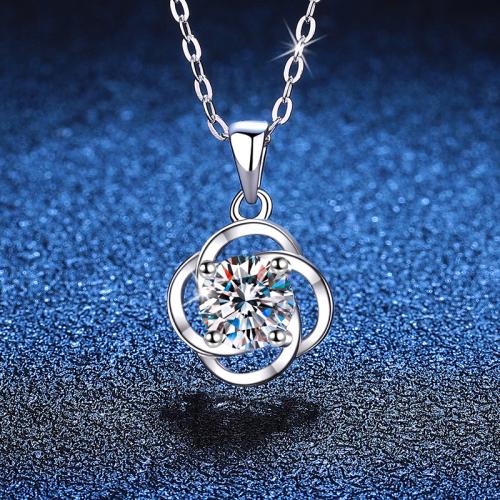 Argent sterling 925 collier, avec 2inch chaînes de rallonge, Plaqué de platine, différents matériaux pour le choix & pour femme, Longueur Environ 15.7 pouce, Vendu par PC