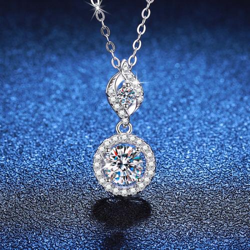 Argent sterling 925 collier, avec 2inch chaînes de rallonge, Plaqué de platine, différents matériaux pour le choix & pour femme, Longueur Environ 15.7 pouce, Vendu par PC